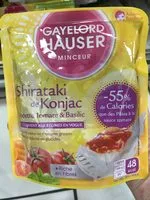 Mängden socker i Shirataki de Konjac recette tomate & basilic