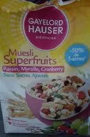Mängden socker i Muesli superfruits