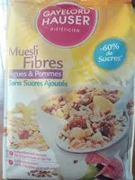 Mängden socker i Muesli Fibres - Figues & Pommes