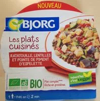 Mängden socker i Ratatouille, Lentilles et Pointe de Piment d'Espelette Bio