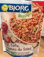 Mängden socker i Veggie Orge, Tofu, Légumes du soleil bio