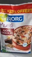 Mängden socker i Muesli avoine chocolat