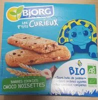 Mängden socker i Les P'tits CURIEUX barres cookies choco noisettes