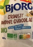 Mängden socker i Bjorg crousti avoine chocolat