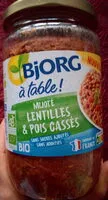 Mängden socker i Mijoté Lentilles et Pois Cassés
