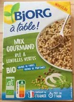 Mängden socker i Mix gourmand blé et lentilles vertes