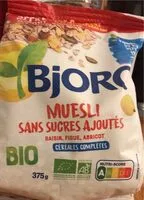 Mängden socker i Muesli raisin figue abricot