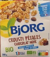 Mängden socker i Crousti pétales chocolat noir bio