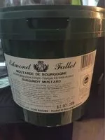 Mängden socker i Moutarde de Bourgogne