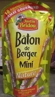 Mängden socker i Bâton de Berger Mini Nature (Format Gourmand, 10 Bâtonnets environ)