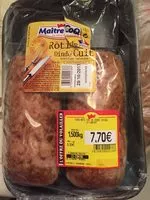 Mängden socker i Rôti de dinde cuit