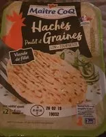 Mängden socker i Haché poulet et graines lin et tournesol