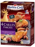 Mängden socker i 4 cailles farcies aux figues et au foie gras de canard