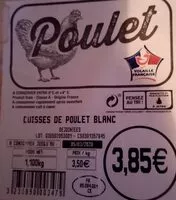 Mängden socker i Cuisse de poulet blanc