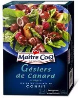 Mängden socker i Gésiers de canard confit