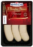 Mängden socker i 3 boudins blancs de volailles natures