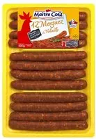 Mängden socker i 12 merguez de volaille