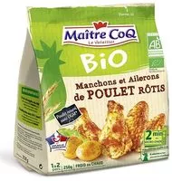 Mängden socker i Manchons et ailerons de poulet rôti bio
