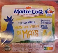 Mängden socker i Filets de poulet nourri aux graines de maïs