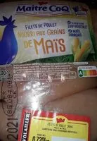 Mängden socker i Filet de poulet nourris aux grains de mais