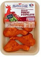 Mängden socker i Pilons de poulet recette piment d'Espelette