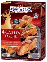 Mängden socker i 4 cailles farcies aux pommes, pruneaux et poitrine fumée