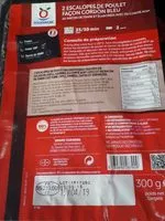 Mängden socker i 2 escalopes de poulet façon cordon bleu