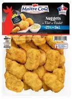 Mängden socker i Nuggets de poulet -25% sel 400g