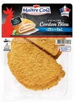 Mängden socker i Escalope cordon bleu -25% sel, 400g
