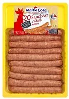 Mängden socker i 20 saucisses de volaille nature