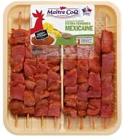 Mängden socker i Brochettes de dinde extra tendre mexicaine x8