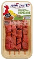 Mängden socker i Brochettes de dinde extra tendre mexicaine x4
