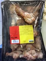 Mängden socker i Manchons de poulet marinés cuits