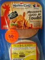 Mängden socker i Filet de poulet en tournedos la barquette de 250 g