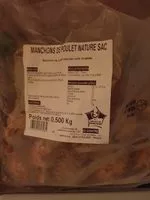 Mängden socker i Manchons de poulet nature