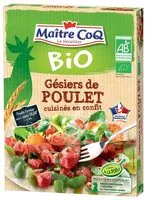 Mängden socker i Gésiers de poulet cuisinés en confit bio