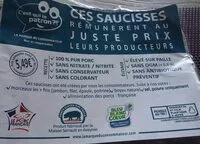Mängden socker i Saucisses de Toulouse