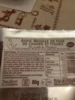 Mängden socker i Aspic mousse de foie de canard et figues