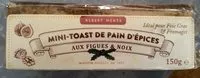 Mängden socker i Mini toast de pain d'épices