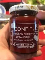 Mängden socker i Confit poivron cherry et framboise