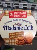 Mängden socker i Paysan Breton - Le Fromage Fouetté Madame Loïk - Eclats de Noix de nos régions françaises