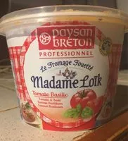 Mängden socker i Fromage Fouetté Tomate Basilic 23 %