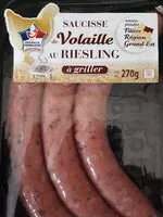 Mängden socker i Saucisse de volaille au riesling
