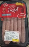 Mängden socker i Saucisses de poulet