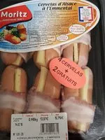 Mängden socker i Cervelas d'Alsace a l'emmental