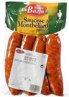 Mängden socker i Saucisses De Montbéliard x4, 350g Fumées