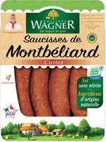 Mängden socker i Saucisse de Montbéliard IGP cuite 4x120g sous vide VPF BBC