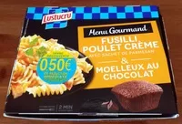 Mängden socker i Fusilli poulet crème et moelleux au chocolat