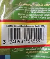 Mängden socker i Girasoli Pesto Parmesan Basilic