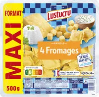 Mängden socker i Ravioli 4 fromages 500g format maxi